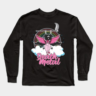 Death Metal Unicorn Rainbow Long Sleeve T-Shirt